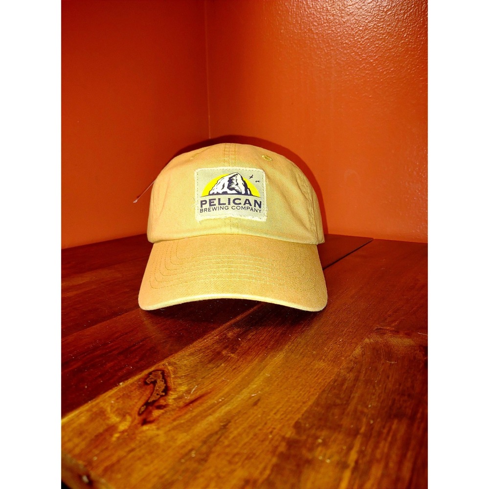 Pelican Brewing Co. Oregon Mustard Yellow Cotton Strapback Cap Baseball Hat NWOT - Picture 7 of 8